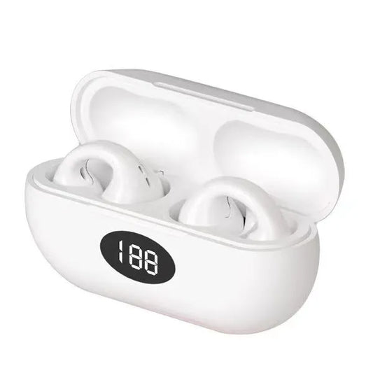 Ear Cuff Wireless Earbuds Bluetooth 5.3 With Earhooks Mini Bone Conduction Earcuffs Headphones Waterproof Cycling Earpiece Noise Sports Earphones